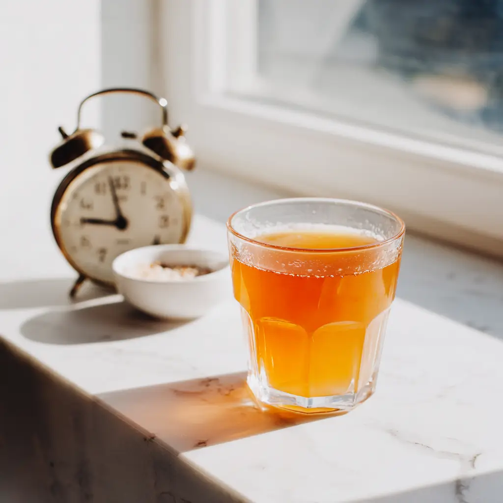 Super Drink for Weight Loss: The Ultimate Daily Fat-Burning Boost 5 morning super drink for weight loss next to alarm clock