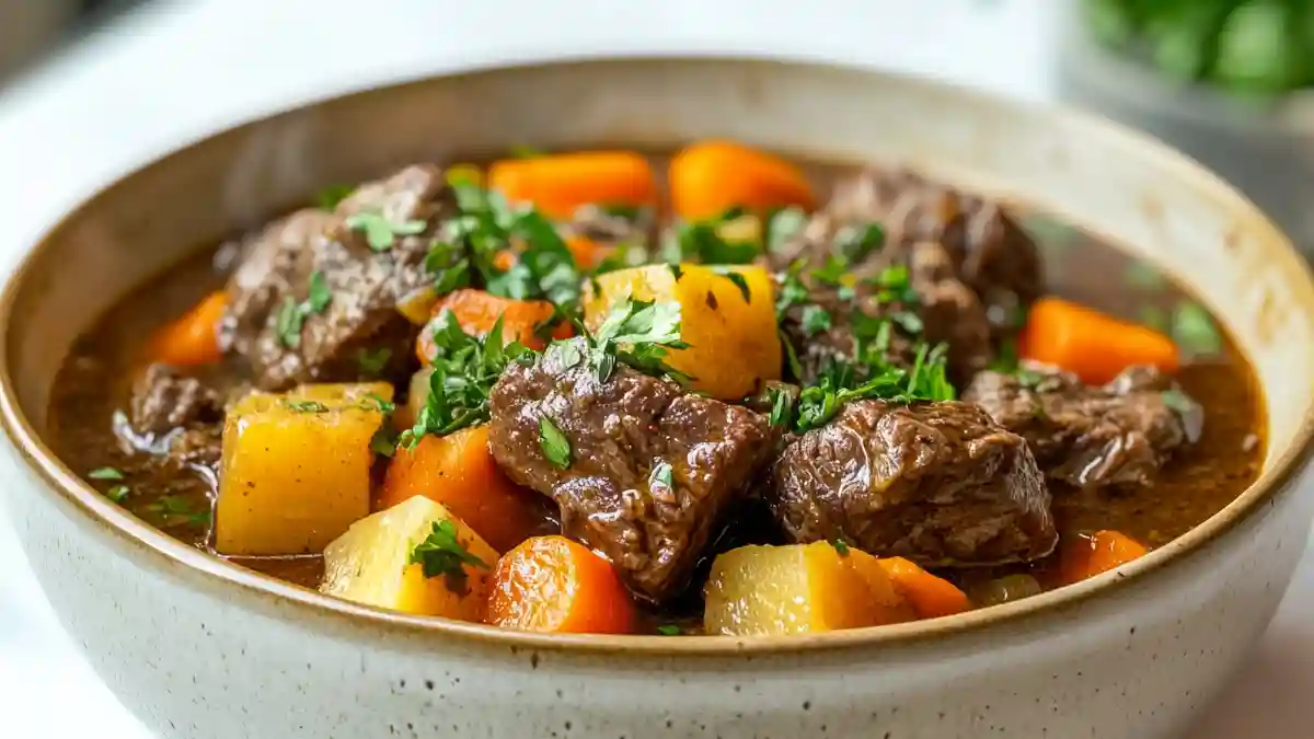 Thickening Low FODMAP Beef Stew with Slurry