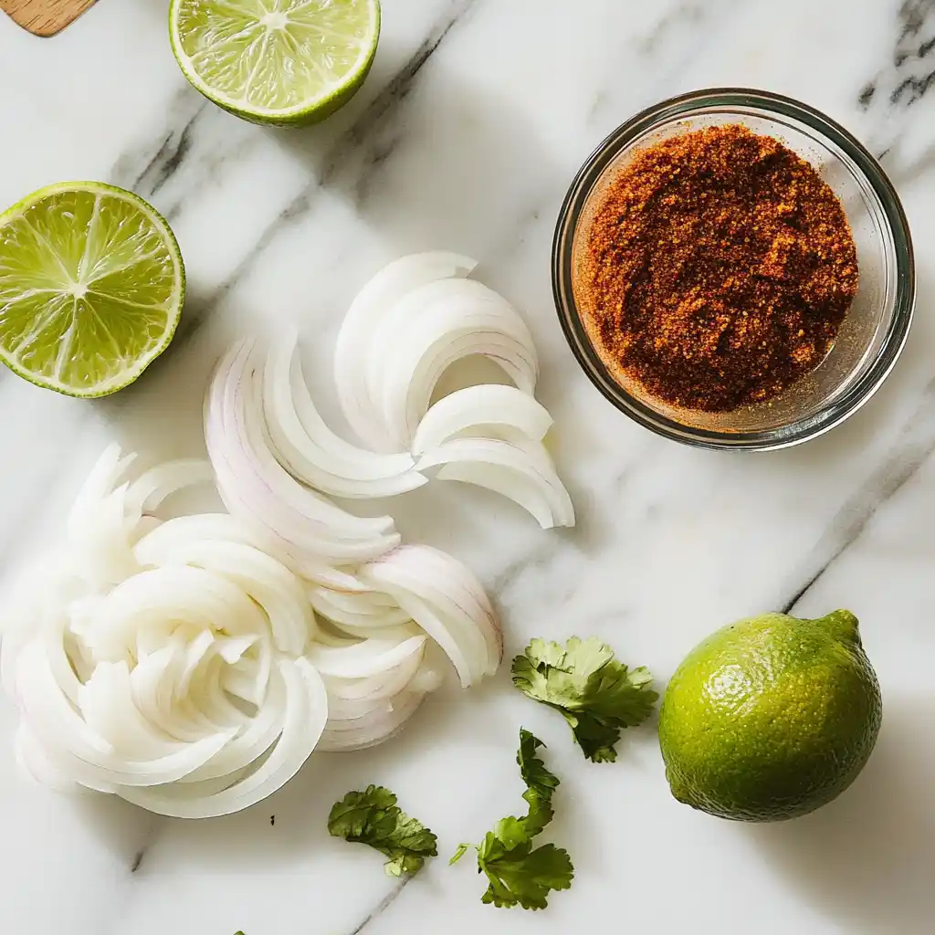 Easy Crockpot Chicken Fajitas – Tender, Juicy & Family-Friendly 3 Sliced onion, lime, and fajita seasoning for easy crockpot chicken fajitas